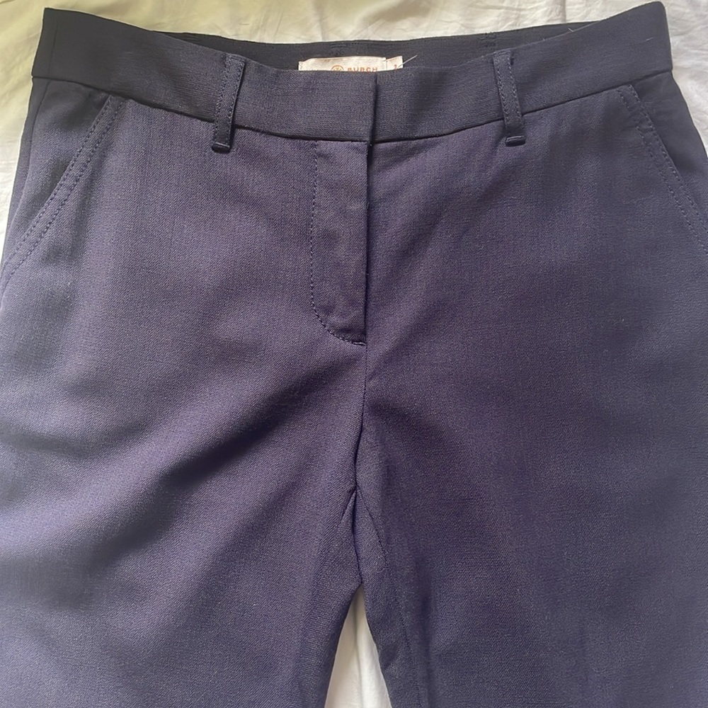 TORY BURCH navy blue wool trousers pants
